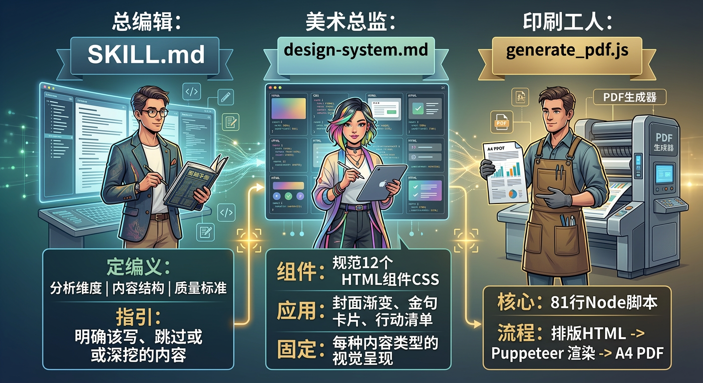 三个文件组成的编辑部架构